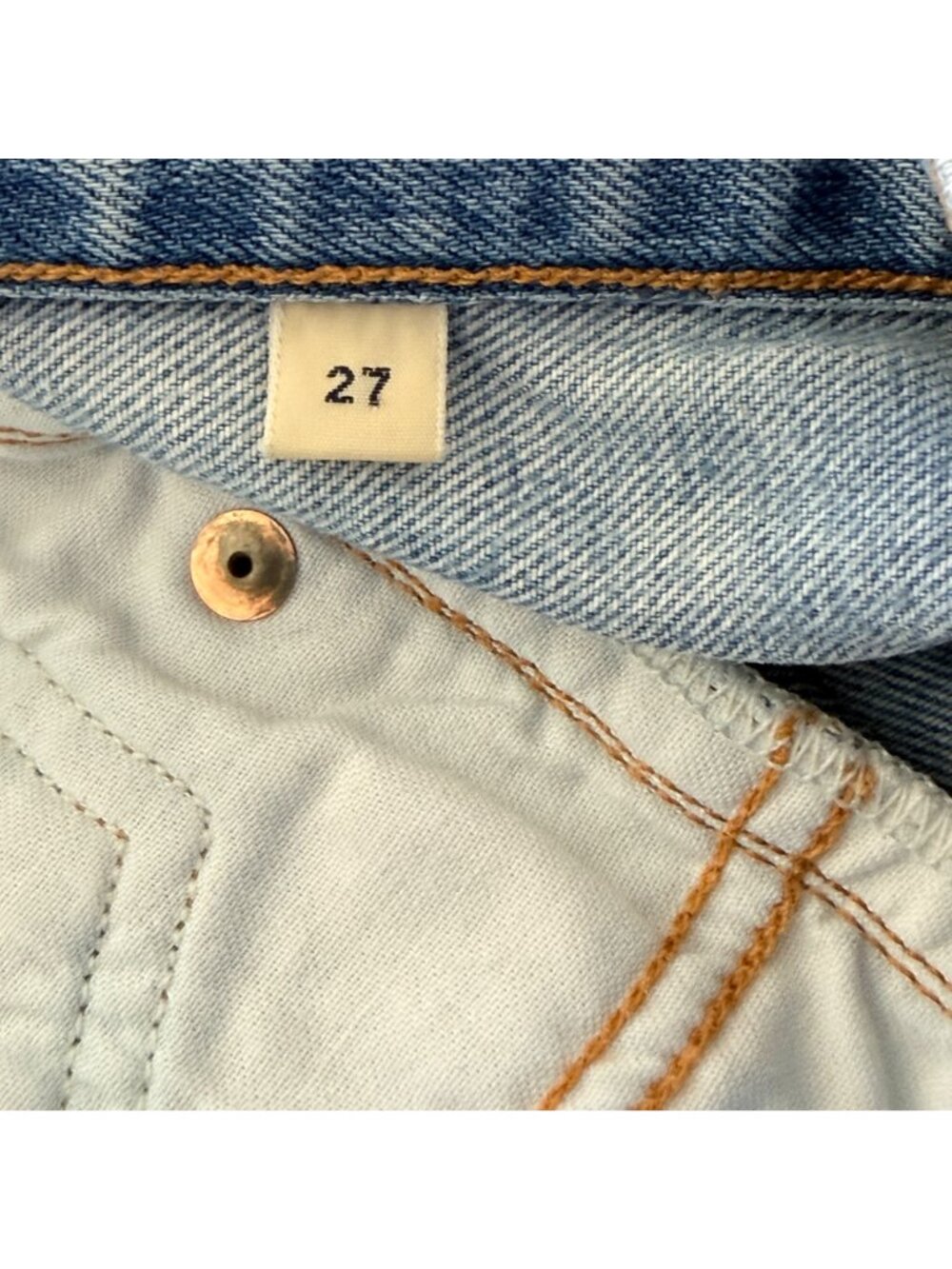 Citizens Of Humanity Liya Jeans Womens 27 Blue Denim High Rise Crop Distressed - Picture 8 of 14
